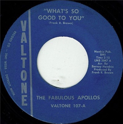 The Fabulous Apollos - What's So Good To You download mp3 flac