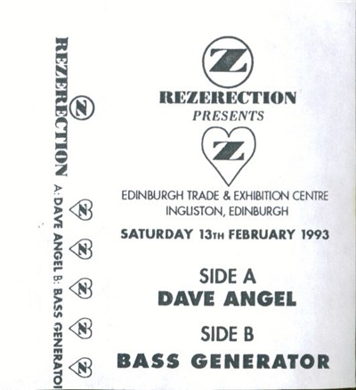 Dave Angel, Bass Generator - Rezerection (Valentine Ball) 13th Feb 1993 download mp3 flac