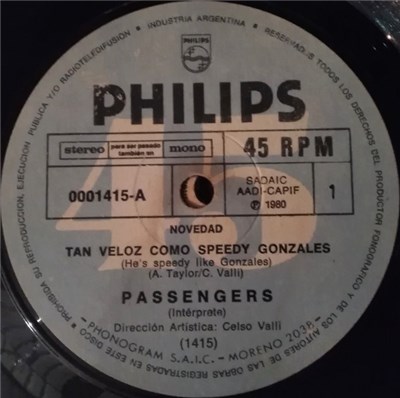 Passengers - Tan Veloz Como Speedy Gonzales download mp3 flac