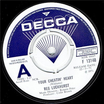 Reg Luckhurst - Your Cheatin' Heart download mp3 flac