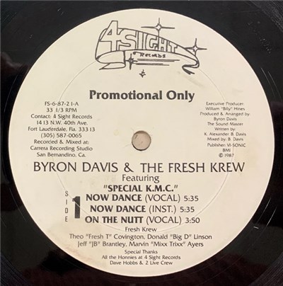 Byron Davis & The Fresh Krew Featuring Special K.M.C. - Now Dance / Down With It download mp3 flac