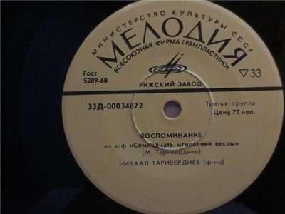 Никаал Таривердиев - Музыка Из Кинофильма "Семнадцать Мгновений Весны" download mp3 flac