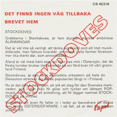 Stockdoves - Det Finns Ingen Väg Tillbaka / Brevet Hem download mp3 flac