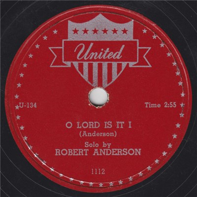 Robert Anderson , Robert Anderson And His Gospel Caravan - O Lord Is It I / Pleading In Glory For Me download mp3 flac