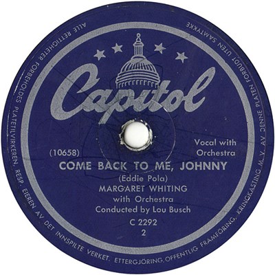 Margaret Whiting - Come Back To Me, Johnny / Why Don't You Believe Me download mp3 flac