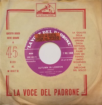 Tony Osborne E Il Suo Piano Con Orchestra - Autumn In London / Copycat download mp3 flac