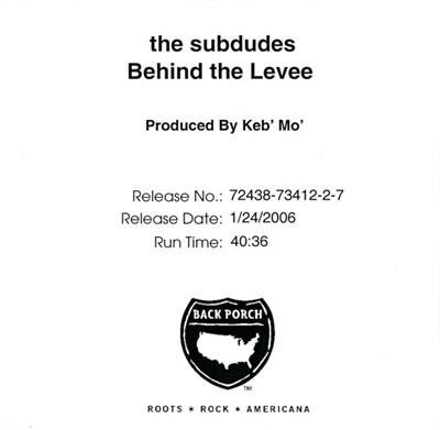 The Subdudes - Behind The Levee (Advance CD-R) download mp3 flac