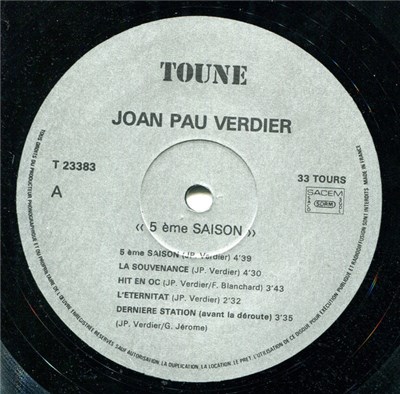 Joan Pau Verdier - 5ème Saison download mp3 flac