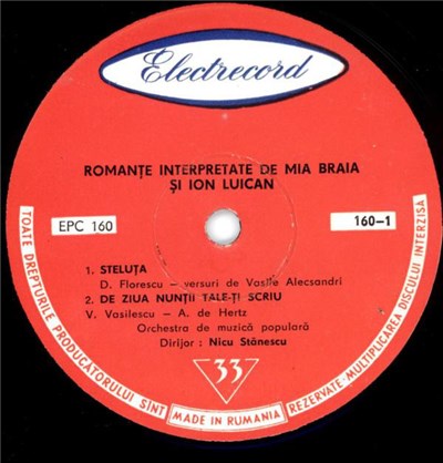 Mia Braia Și Ion Luican - Romanțe Interpretate De Mia Braia Și Ion Luican download mp3 flac
