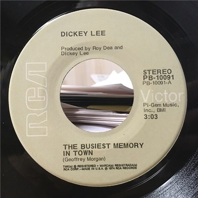 Dickey Lee - The Busiest Memory In Town / A Way To Go On download mp3 flac