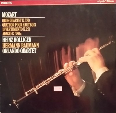 Mozart - Heinz Holliger, Hermann Baumann, Orlando Quartet - Oboe Quartet K.370 / Quatour Pour Hautbois · Divertimento K.251 · Adagio K.580a download mp3 flac