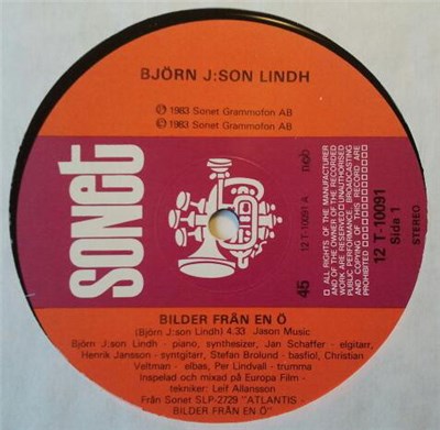 Björn J:Son Lindh - Bilder Från En Ö / Västlig Bris download mp3 flac