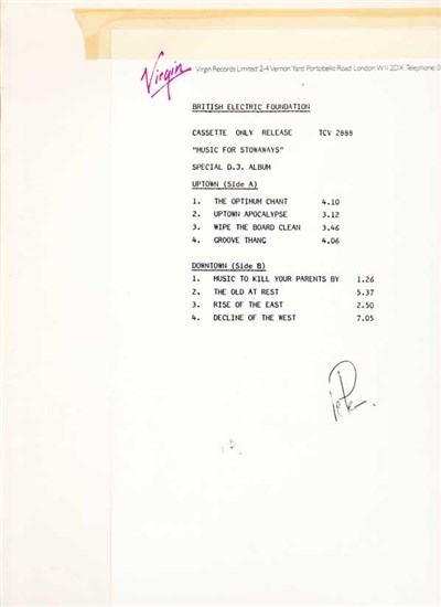 British Electric Foundation - Music For Stowaways download mp3 flac