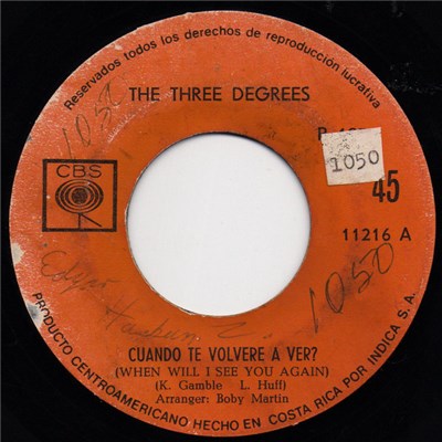 The Three Degrees - Cuando Te Volvere A Ver? = When Will I See You Again / No Sabia = I Didn't Know download mp3 flac