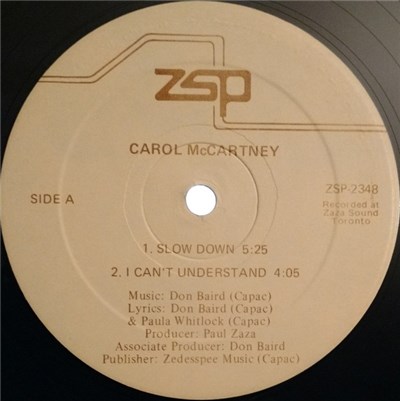 Carol McCartney - Slow Down / I Can't Understand download mp3 flac