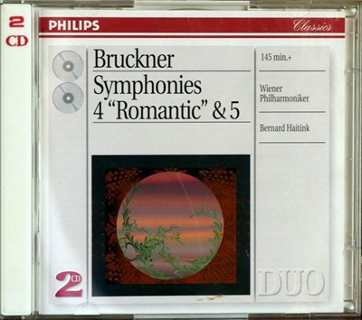 Bruckner, Wiener Philharmoniker, Bernard Haitink - Symphonies No.4 "Romantic" & 5 download mp3 flac