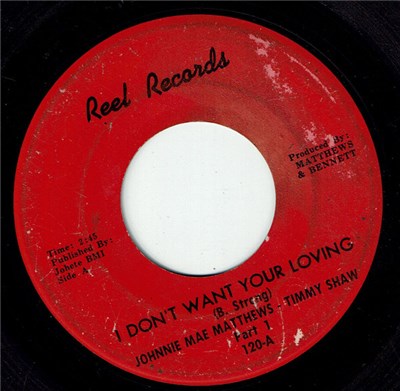 Johnnie Mae Matthews, Timmy Shaw - I Don't Want Your Loving (Part 1) / I Don't Want Your Loving (Part 2) download mp3 flac