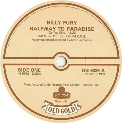 Billy Fury - Halfway To Paradise / Last Night Was Made For Love download mp3 flac