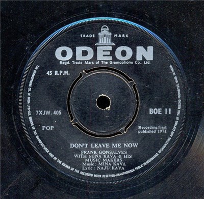 Frank Gonsalves / Narcissa Rodrigues - Don't Leave Me Now / Butter Me Not My Honey download mp3 flac