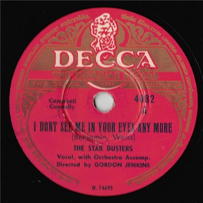 The Star Dusters / Gordon Jenkins And His Orchestra - I Don't See Me In Your Eyes Any More / Again download mp3 flac