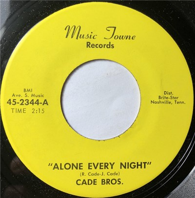Cade Bros. - Alone Every Night / Dustin' Off My Heart download mp3 flac