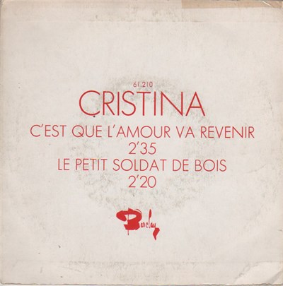 Cristina - C'est Que L'amour Va Revenir download mp3 flac