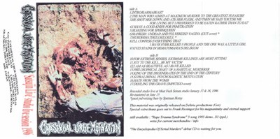 Catasexual Urge Motivation - 'Satsujin Live' Studio Session 1996 download mp3 flac