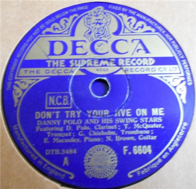 Danny Polo And His Swing Stars - Don't Try Your Jive On Me / Mozeltov download mp3 flac