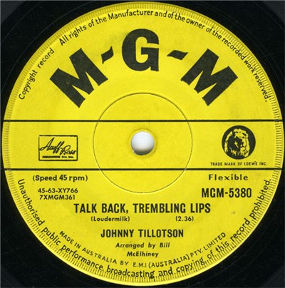 Johnny Tillotson - Talk Back Trembling Lips download mp3 flac
