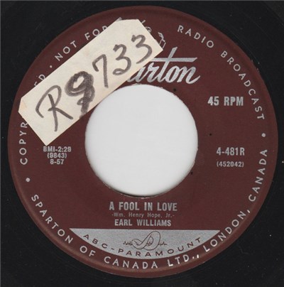 Earl Williams - A Fool In Love / Someday Sweetheart download mp3 flac