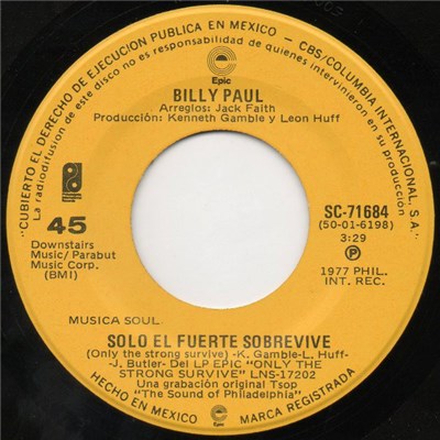 Billy Paul - Solo El Fuerte Sobrevive(Only The Strong Survive) download mp3 flac