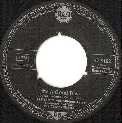 Perry Como With Mitchell Ayres And His Orchestra And The Ray Charles Singers - Kewpie Doll / It's A Good Day download mp3 flac