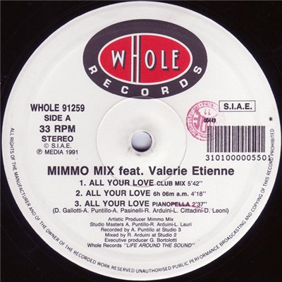 Mimmo Mix Feat. Valerie Etienne - All Your Love download mp3 flac