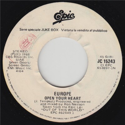 Jovanotti / Europe - È Qui La Festa? / Open Your Heart download mp3 flac