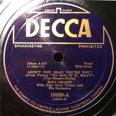 Bing Crosby With John Scott Trotter And His Orchestra - Aren't You Glad You're You? / In The Land Of Beginning Again download mp3 flac